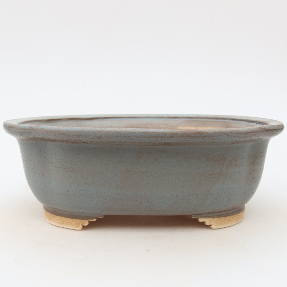 Keramische bonsaipot 20 x 16,5 x 7 cm, kleur: blauw