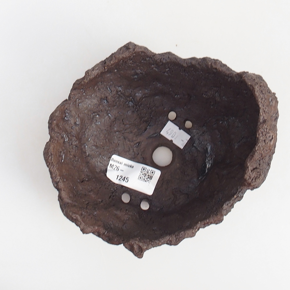 Keramische schaal 14 x 13 x 13 cm , kleur bruin