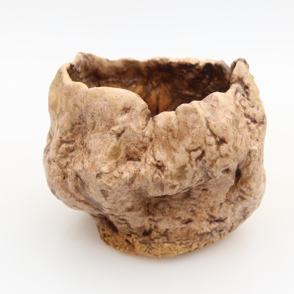 Keramische schaal  6 x 6 x 6 cm, kleur beige-bruin