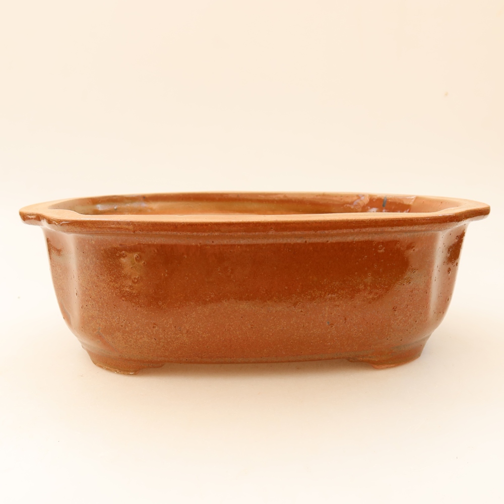 Bonsaischaal van keramiek 23 x 19 x 7 cm, bruin
