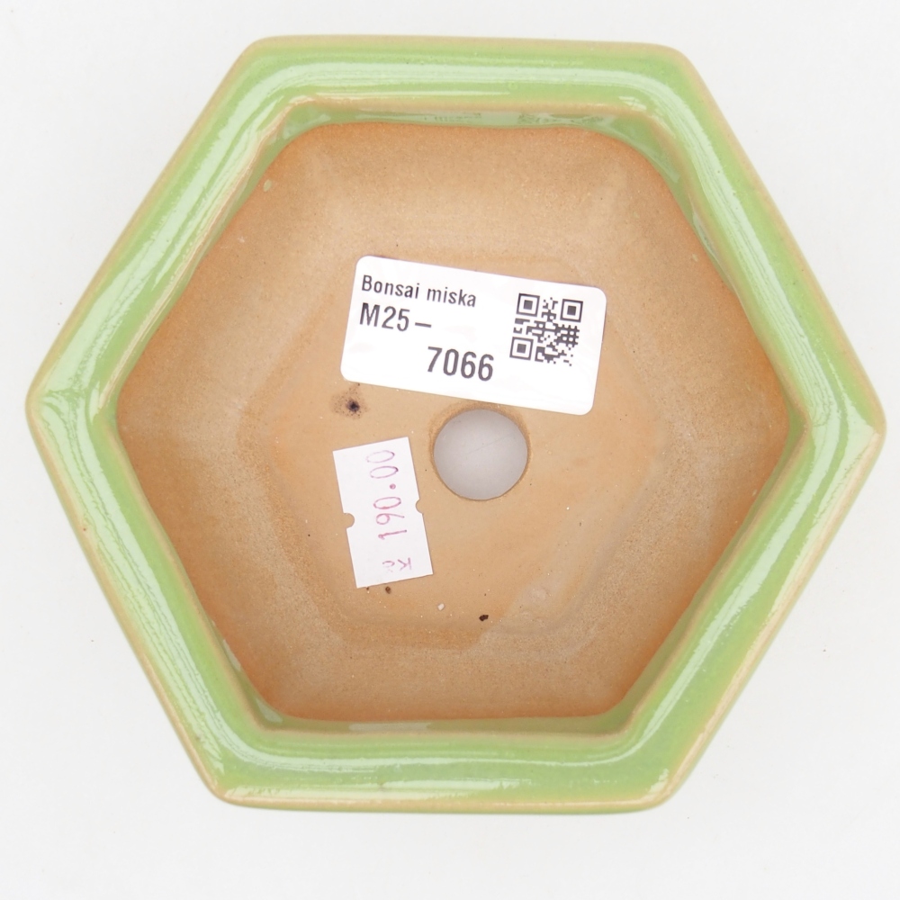 Bonsaischaal van keramiek 26 x 26 x 8 cm, kleur rood