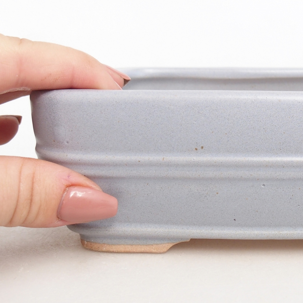 Bonsaischaal van keramiek 16,5 x 12 x 5,5 cm, kleur blauw