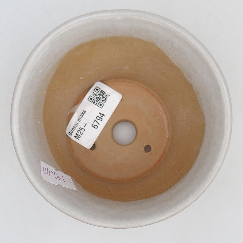 Bonsaischaal van keramiek 11 x 11 x 7 cm, wit