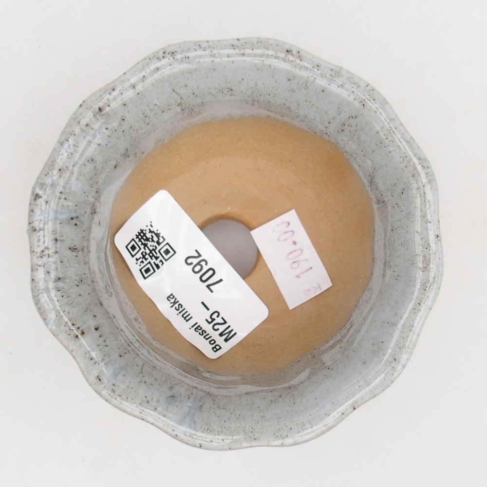 Bonsaischaal van keramiek 26 x 26 x 8 cm, kleur rood