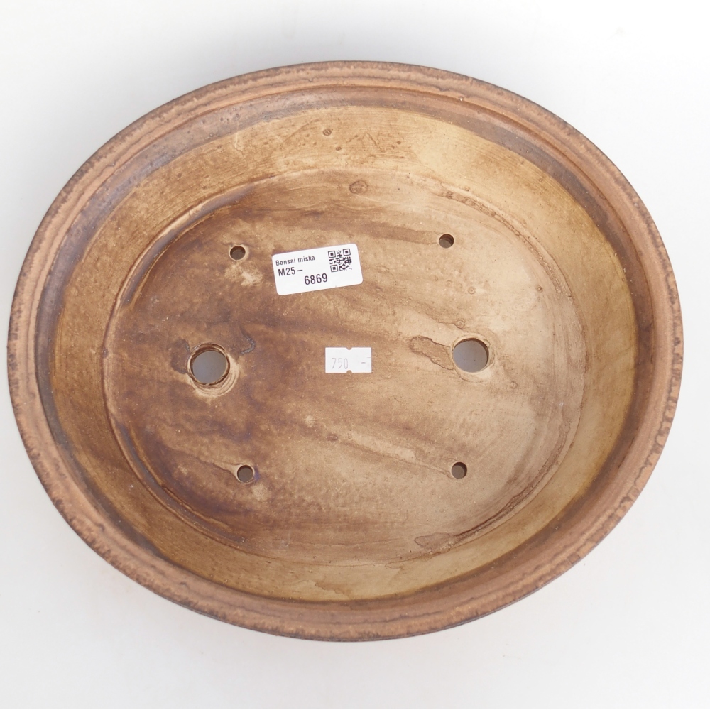 Bonsaischaal van keramiek 28 x 25 x 6 cm, roze