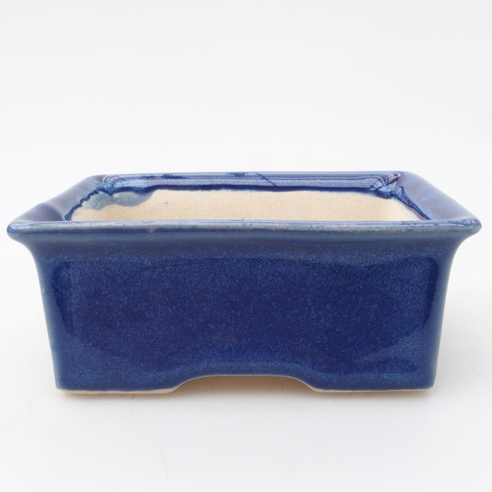 Mini bonsaischaal 8 x 7 x 3,5 cm, kleur blauw