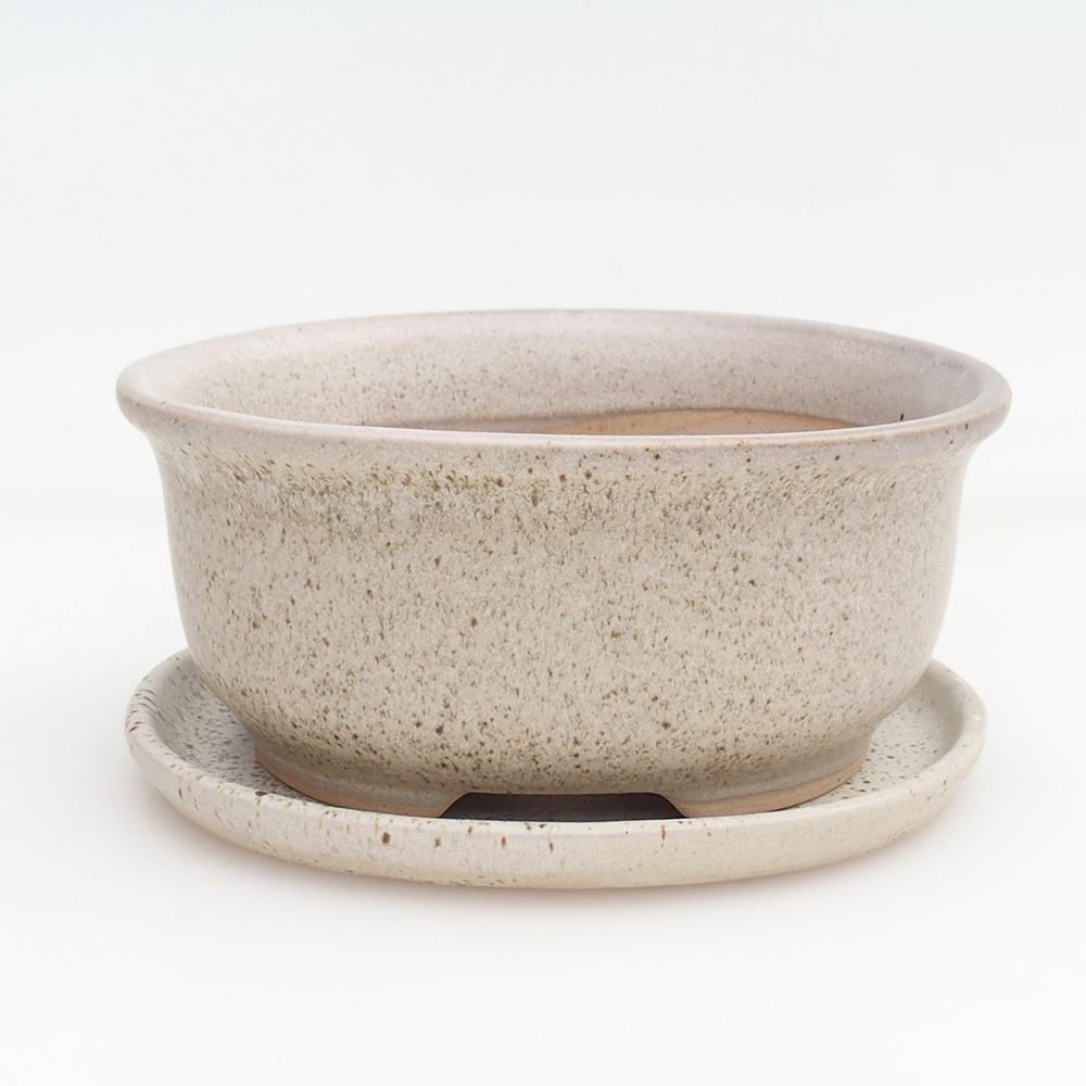 Bonsai kom + schotel H11 - 11,5 x 10 x 4 cm - groen