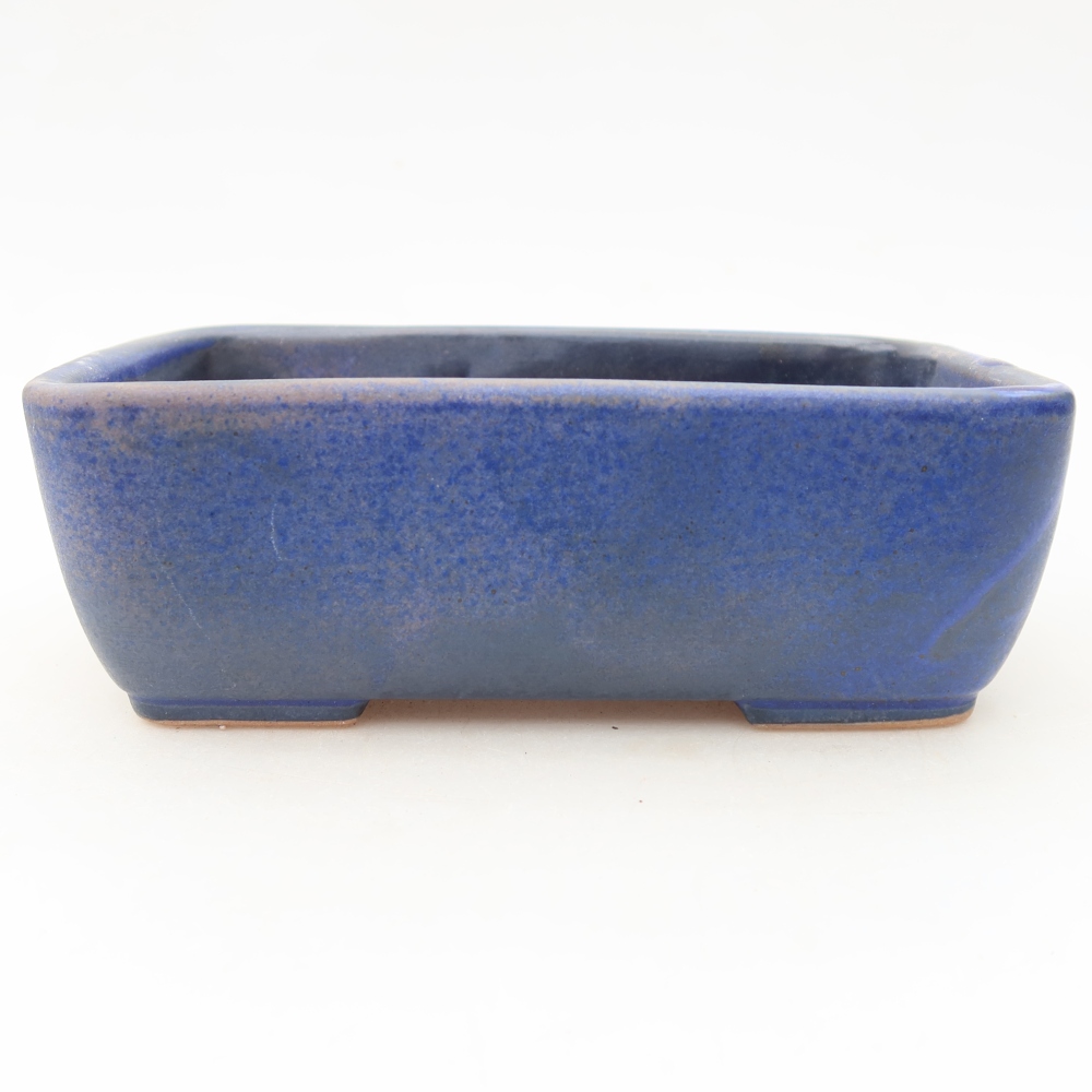 Keramische bonsaischaal 16 x 10,5 x 5,5 cm, kleur: blauw
