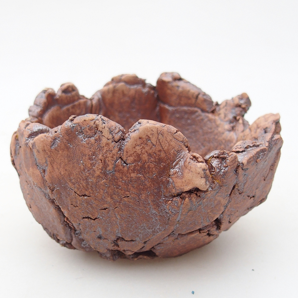 Keramisch Schelp 9,5 x 8,5 x 5,5 cm , kleur bruin