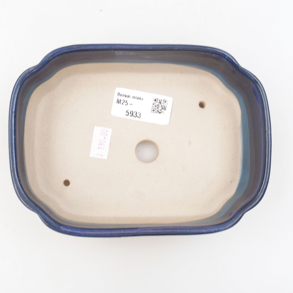 Bonsaischaal van keramiek 22 x 17 x 5 cm, groen