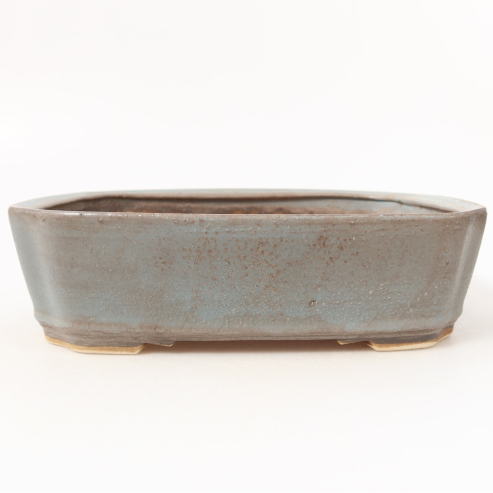 Keramische bonsaipot 21,5 x 18 x 6 cm, kleur: blauw