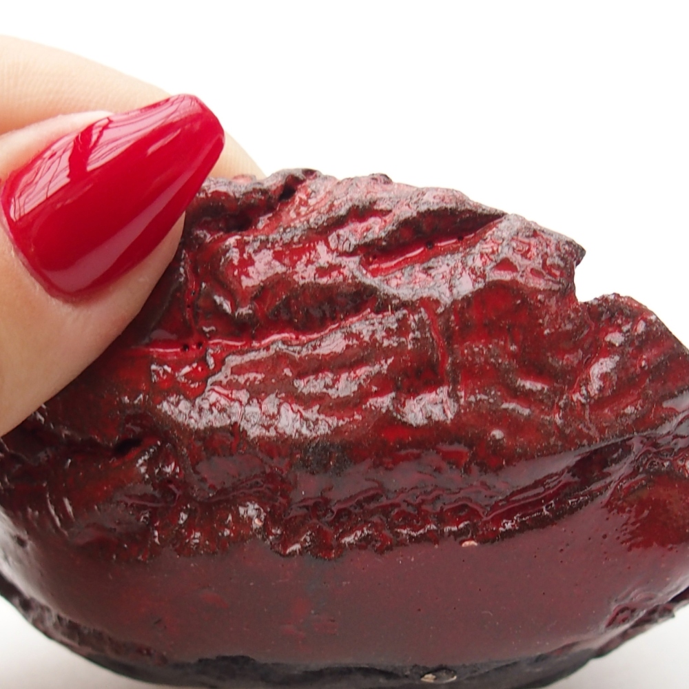 Keramische schaal 9 x 7 x 4,5 cm , kleur rood