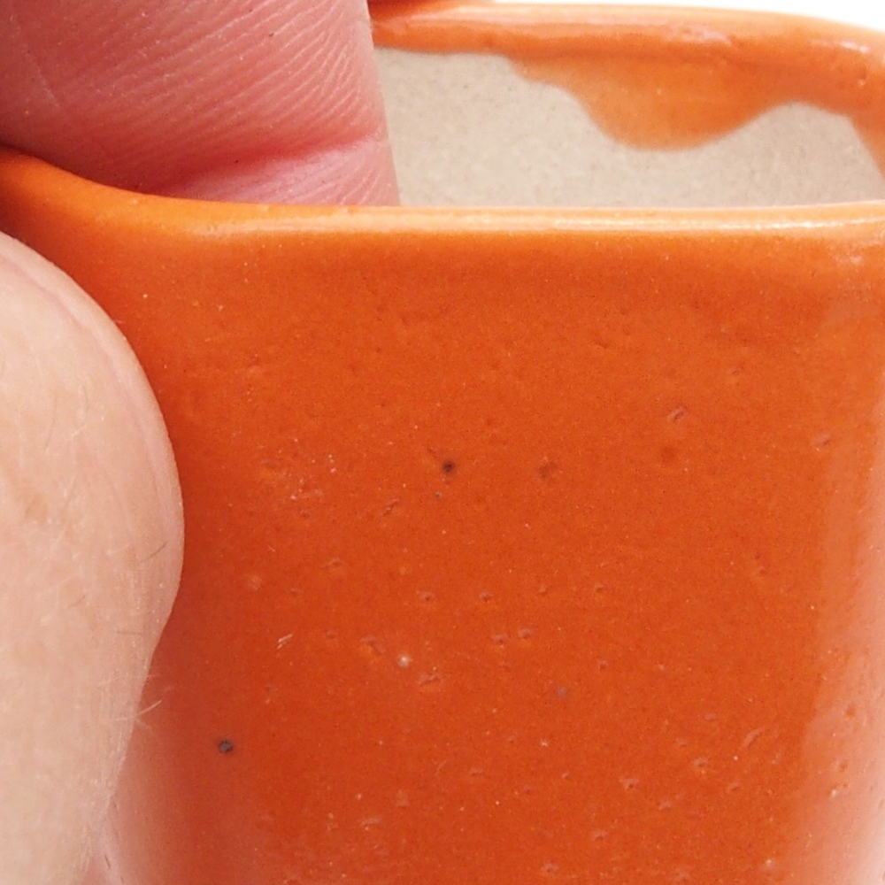 Mini bonsaischaal 5 x 5 x 5 cm, oranje