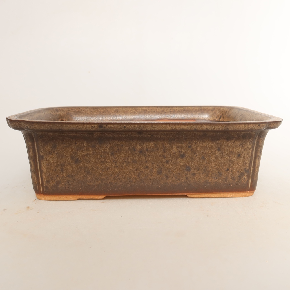 Keramische schaal  20 x 15,5 x 5,5 cm, kleur bruin