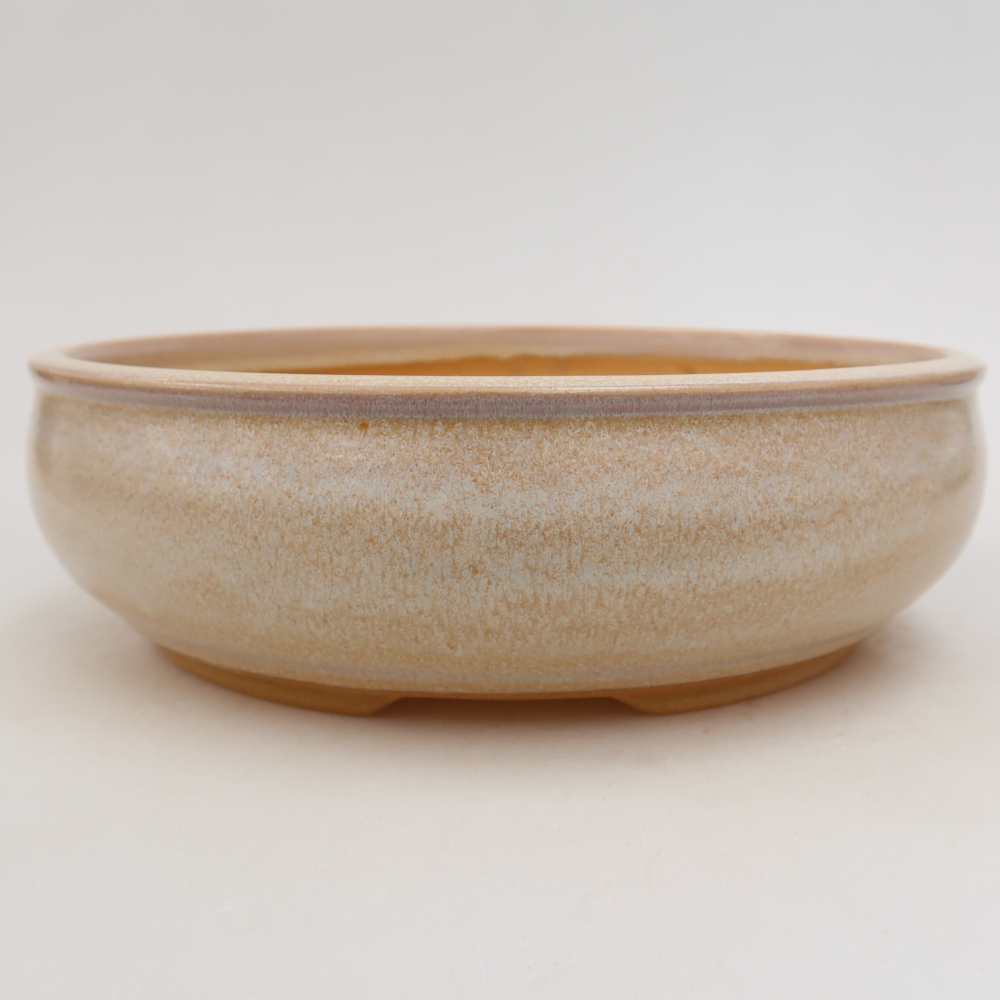 Keramische bonsaipot 22,5 x 22,5 x 6,5 cm, kleur beige