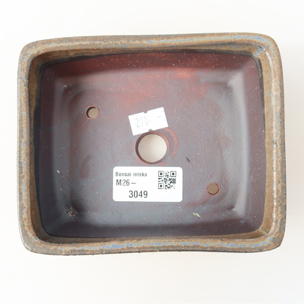 Keramische bonsaipot 13,5 x 11 x 5 cm, kleur bruin
