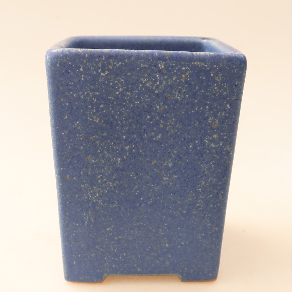 Keramische bonsaipot 7,5 x 7,5 x 10 cm, kleur: blauw
