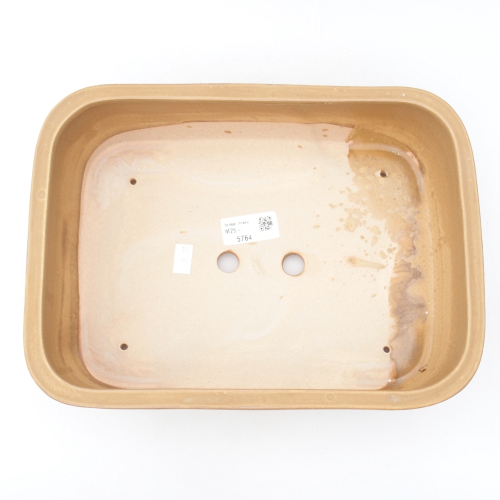 Bonsaischaal van keramiek 28 x 21 x 7,5 cm, kleur beige