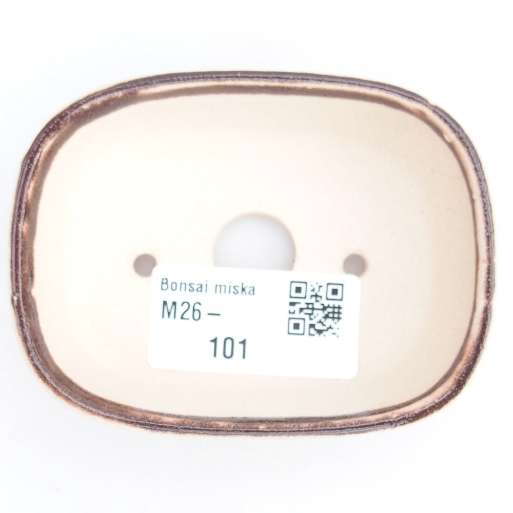 Mini bonsaischaal 6 x 6 x 2,5 cm, kleur rood