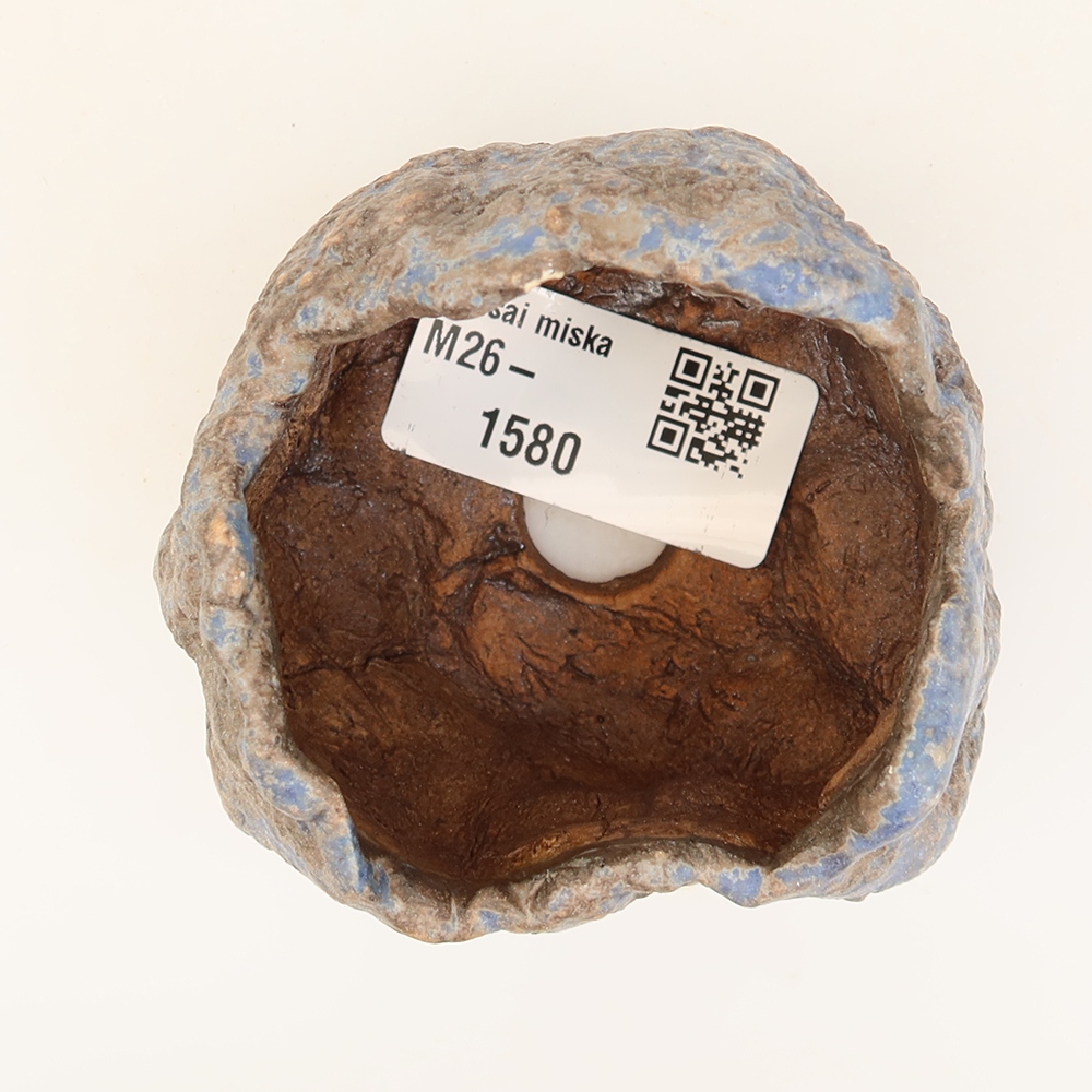 Keramische schaal  5 x 5 x 6 cm, kleur: blauw