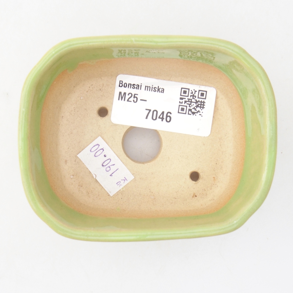 Bonsaischaal van keramiek 26 x 26 x 8 cm, kleur rood