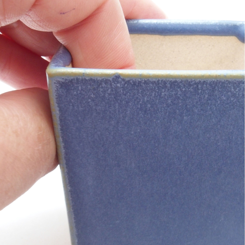 Mini bonsaischaal 5,5 x 5,5 x 6,5 cm, kleur blauw