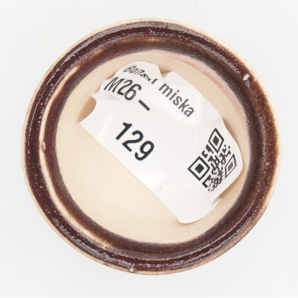 Mini bonsaischaal 4 x 4 x 2,5 cm, kleur rood