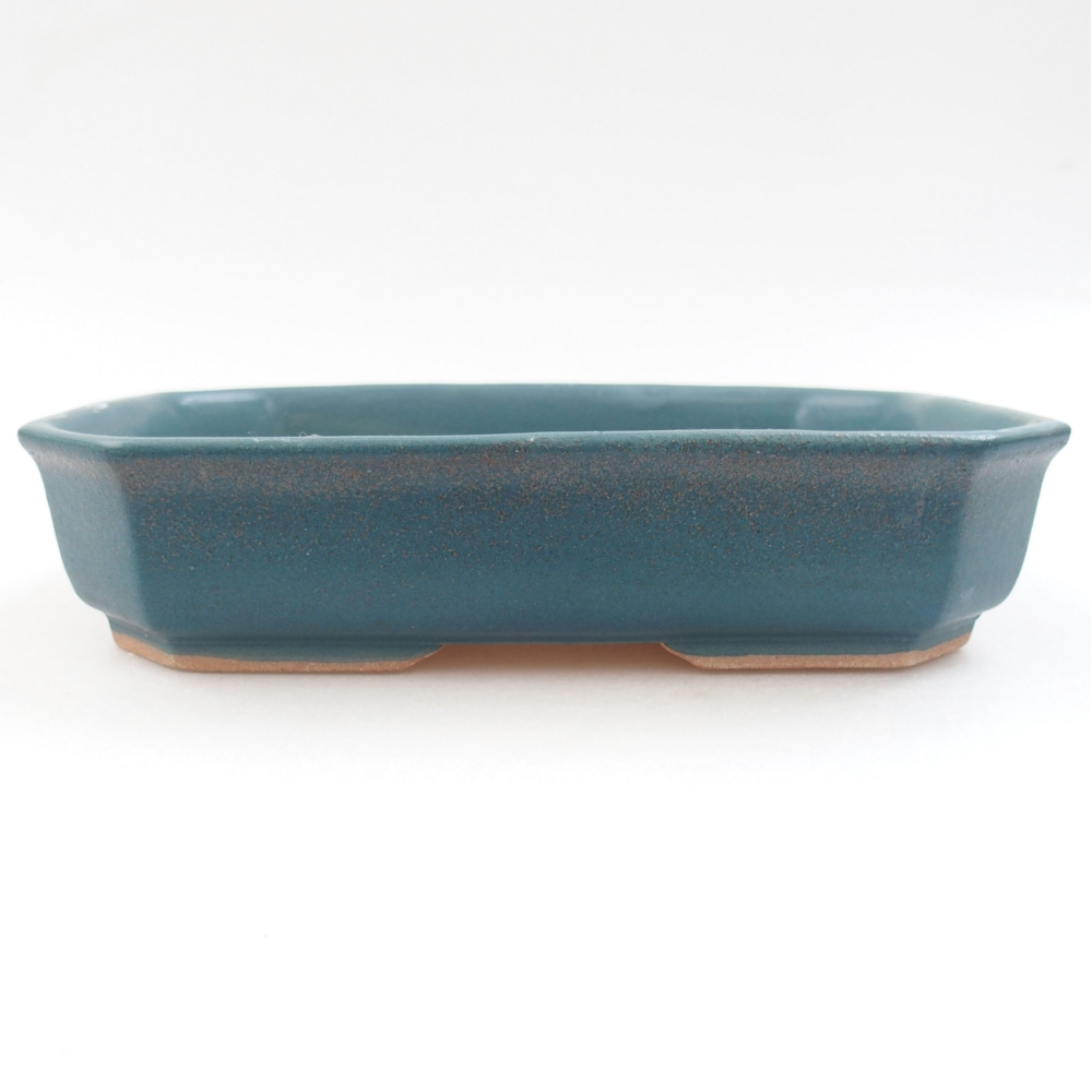 Bonsaischaal van keramiek 22 x 17 x 5 cm, groen