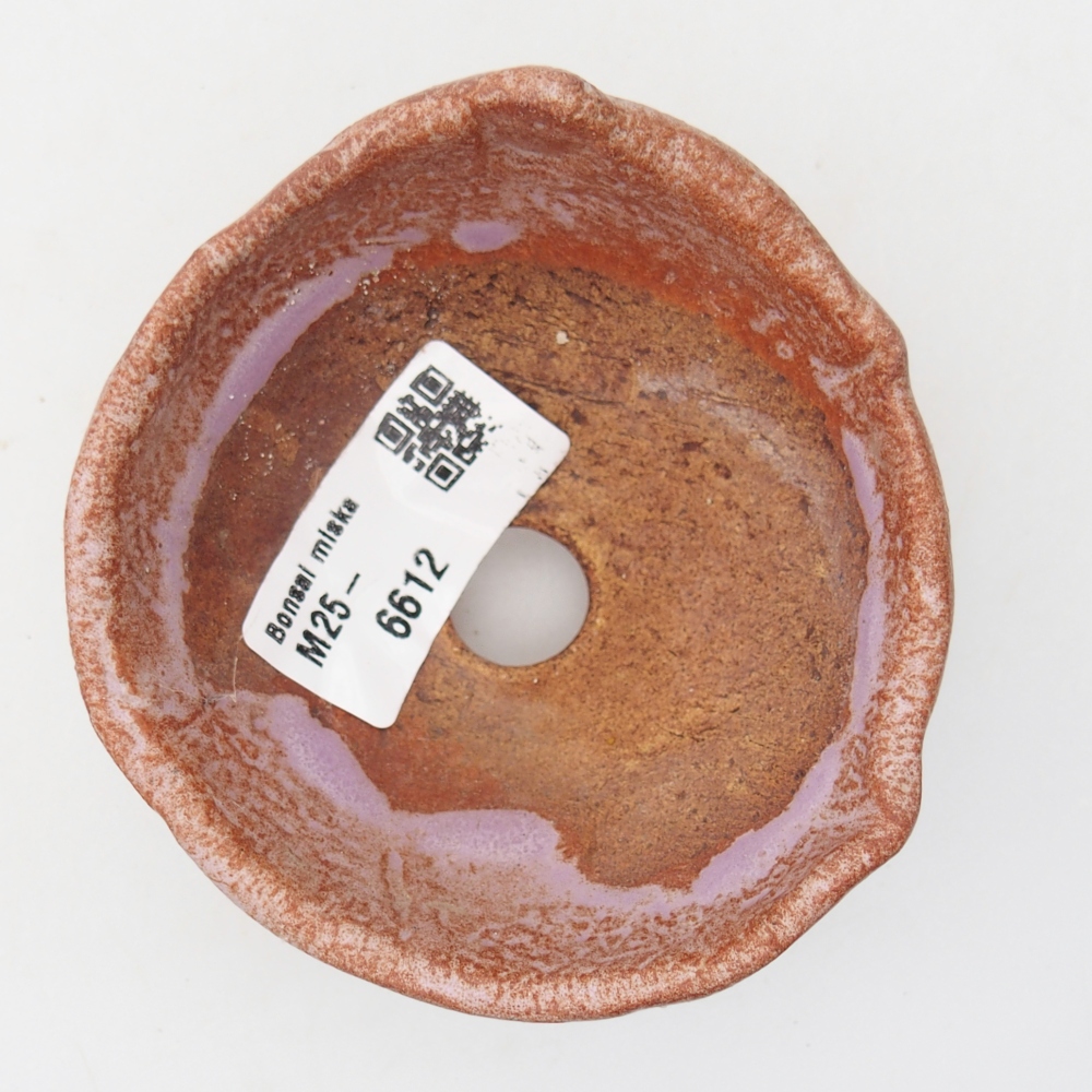 Keramische schaal 9 x 8,5 x 6,5 cm , kleur paars