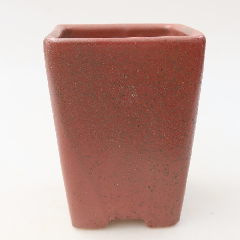 Keramische bonsaipot 7,5 x 7,5 x 10,5 cm, kleur: roze