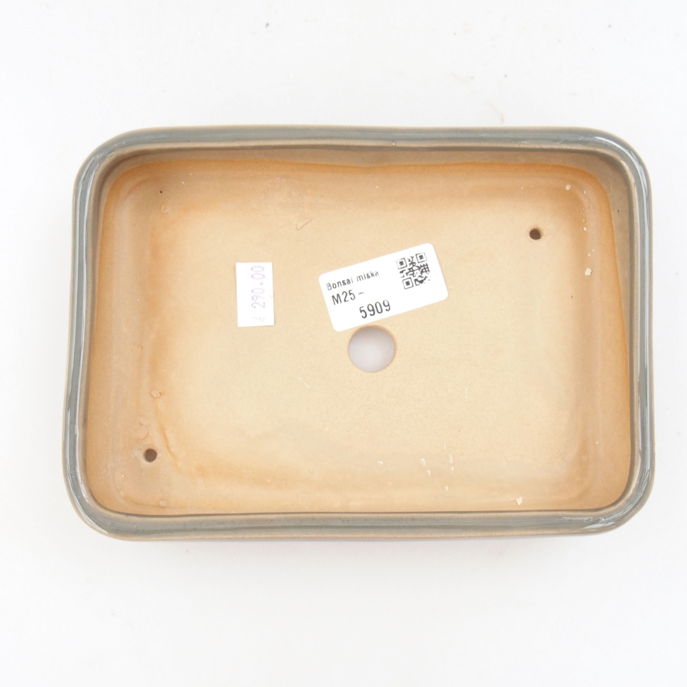 Bonsaischaal van keramiek 22 x 17 x 5 cm, groen