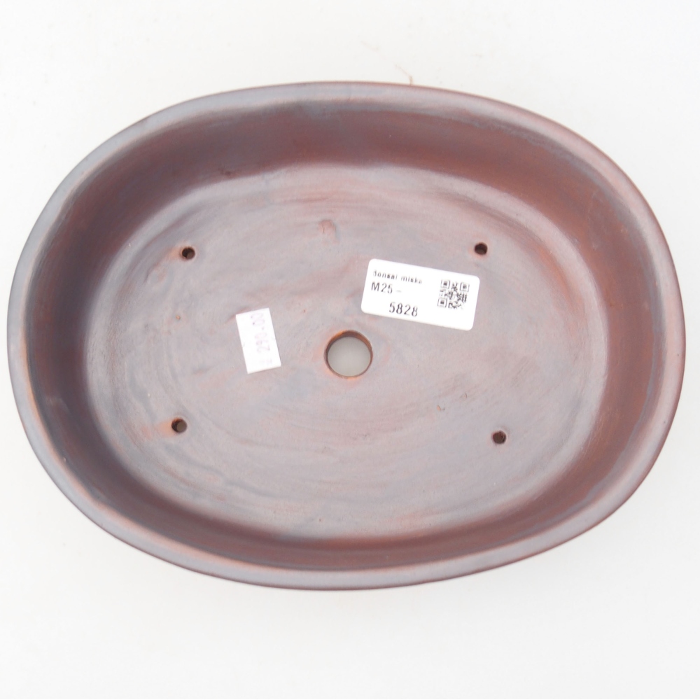 Bonsaischaal van keramiek 22 x 17 x 5 cm, metaalkleur