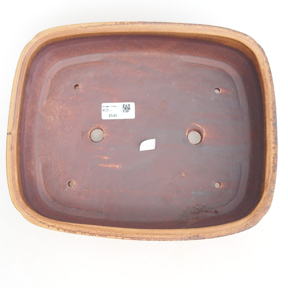 Bonsaischaal van keramiek 29,5 x 24 x 7 cm, roze