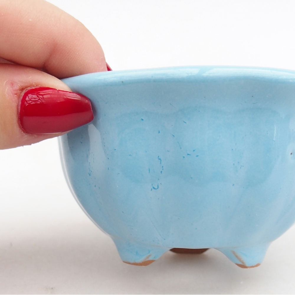 Bonsaischaal van keramiek 26 x 26 x 8 cm, kleur rood