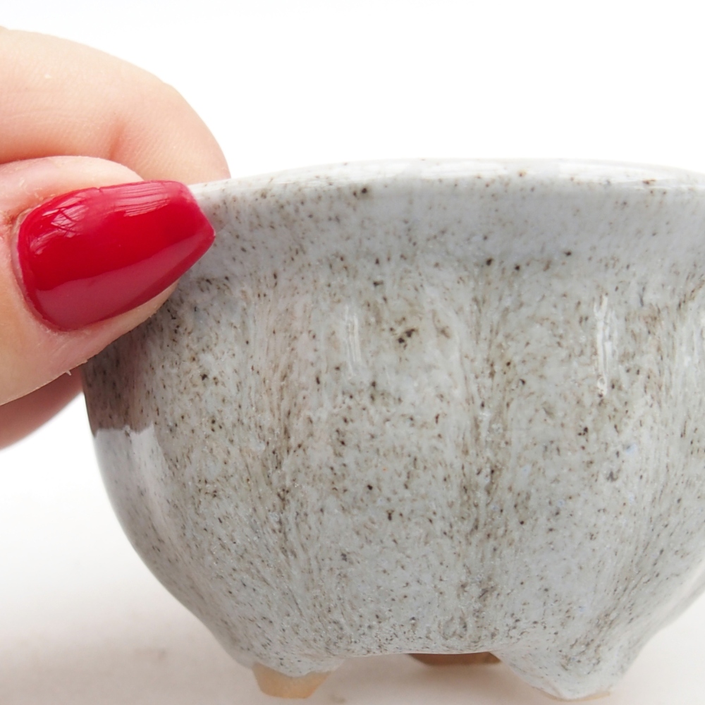 Bonsaischaal van keramiek 26 x 26 x 8 cm, kleur rood