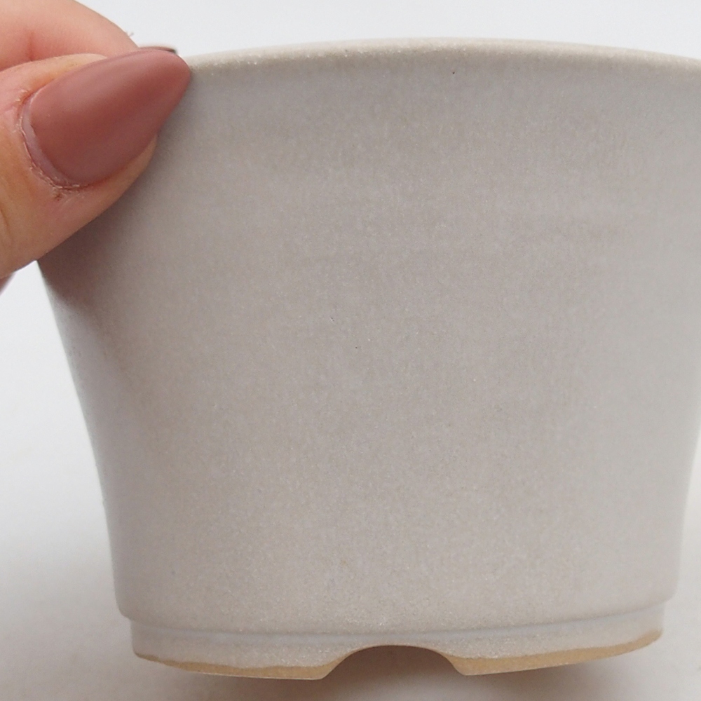 Bonsaischaal van keramiek 11 x 11 x 7 cm, wit