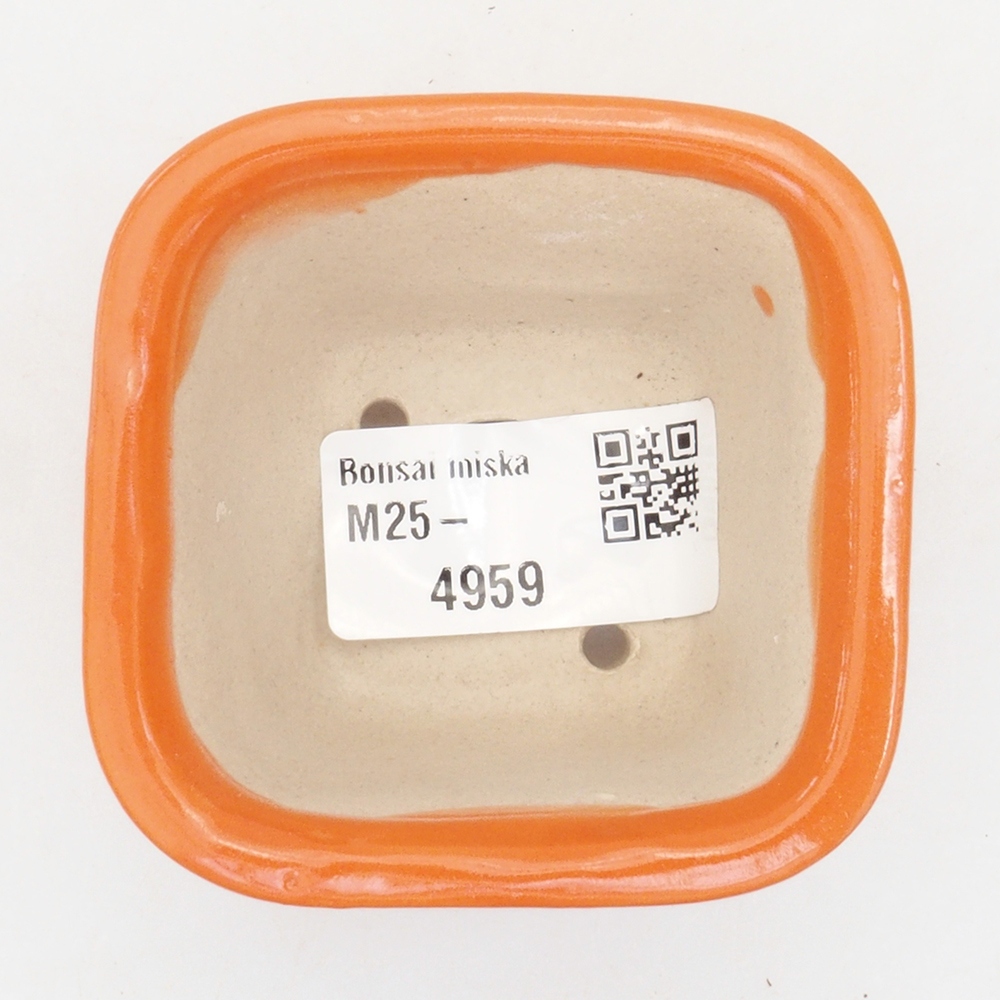 Mini bonsaischaal 6 x 6 x 4,5 cm, oranje