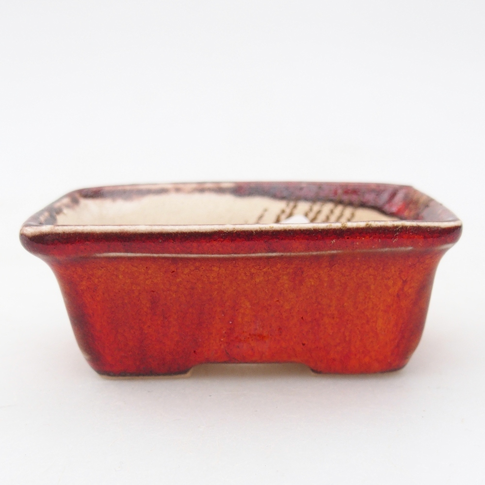 Mini bonsaischaal 6,5 x 4,5 x 2,5 cm, oranje