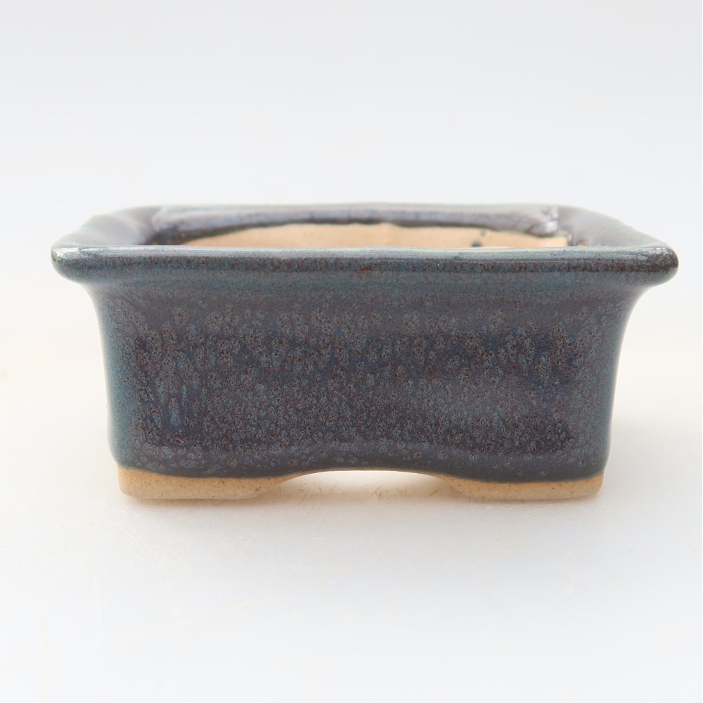 Keramische bonsaischaal 6 x 4,5 x 2,5 cm, kleur grijs