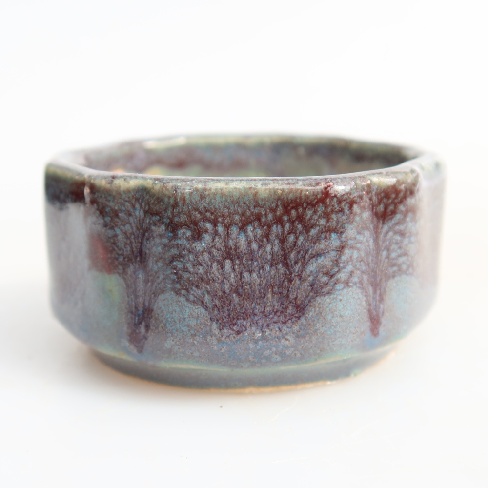 Keramische bonsaischaal 5 x 5 x 2,5 cm, kleur: grijs