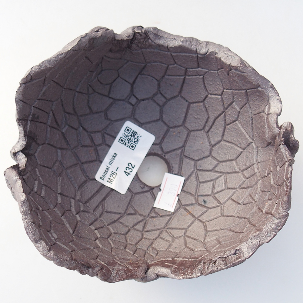 Keramische schaal 13 x 13 x 10 cm , metaalkleur