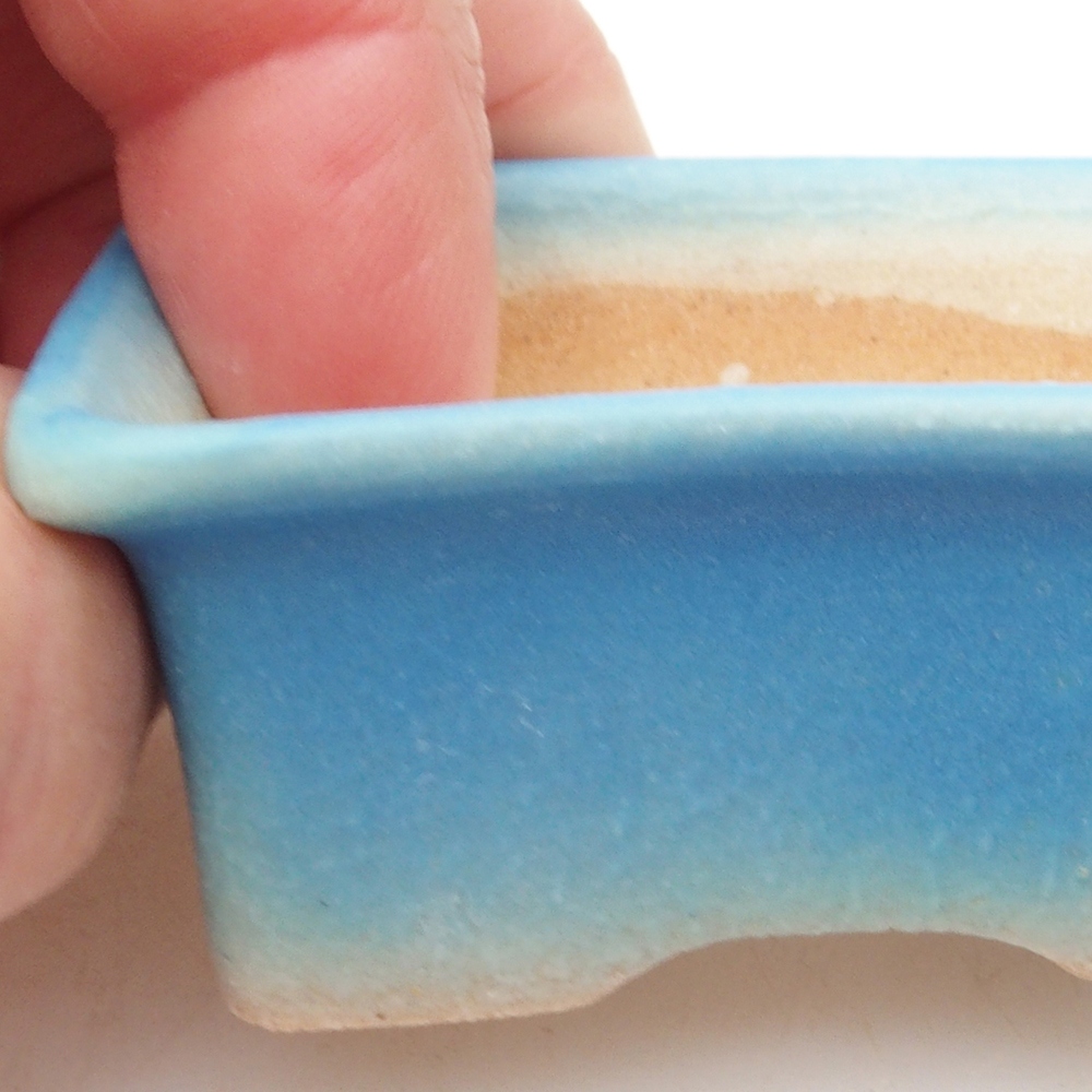 Mini bonsaischaal 5,5 x 4 x 2,5 cm, kleur blauw