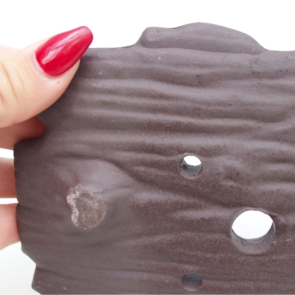 Keramische schaal 16 x 12 x 3 cm , kleur bruin