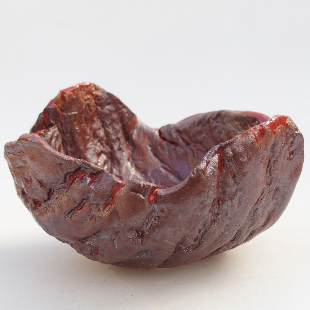 Keramisch Schelp 10 x 9,5 x 6 cm , kleur bruin