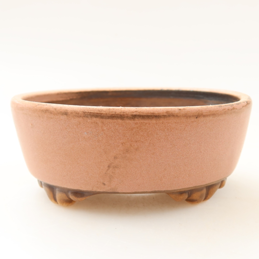 Bonsaischaal van keramiek 9,5 x 8 x 4 cm, roze