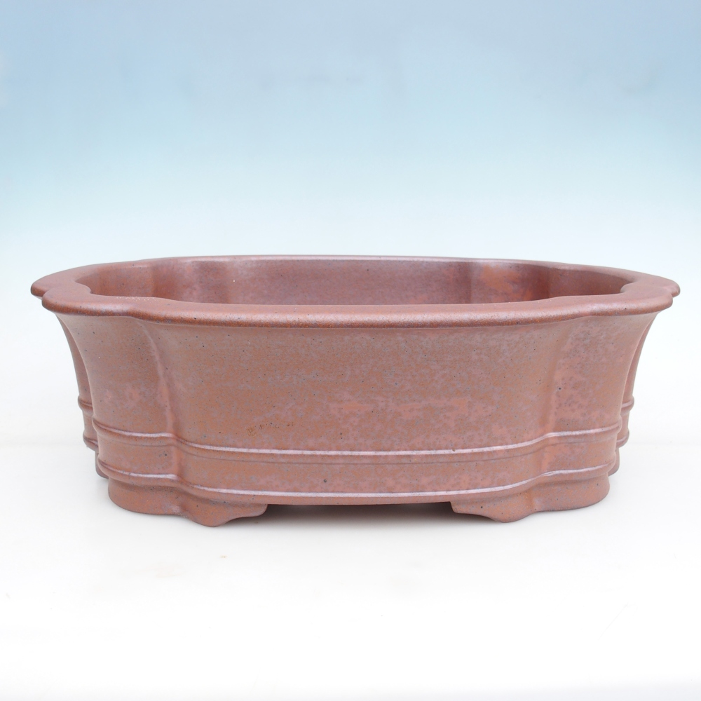 Bonsaischaal van keramiek 51 x 44 x 15,5 cm , metaalkleur - UITSLUITEND PERSOONLIJKE AFHANG of transport per pallet