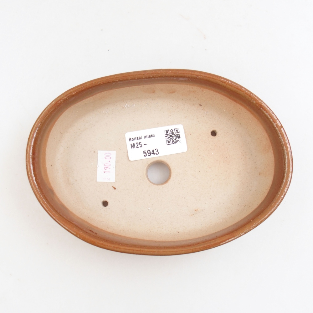 Bonsaischaal van keramiek 22 x 17 x 5 cm, groen