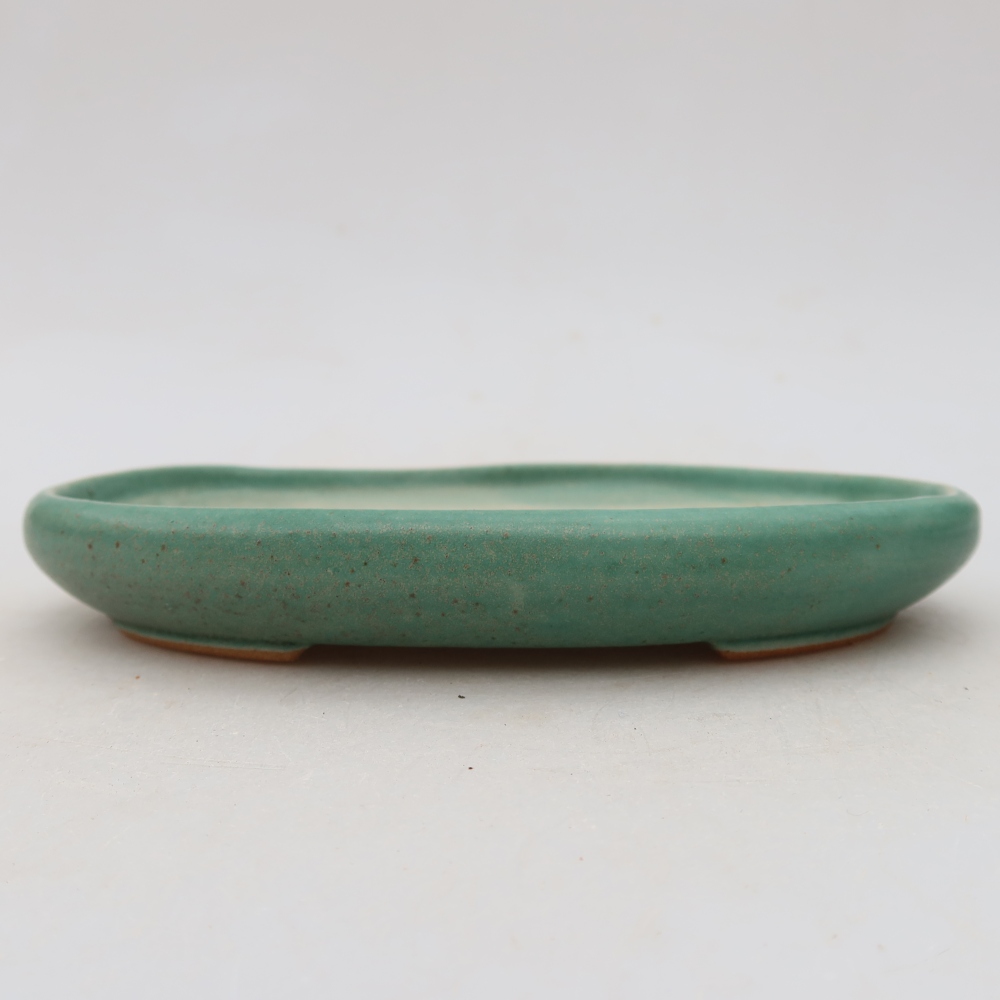 Keramische bonsaipot 17 x 12 x 2,5 cm, kleur: groen