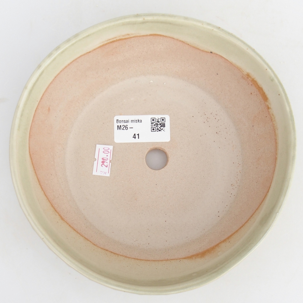 Bonsaischaal van keramiek 18 x 18 x 5,5 cm, groen