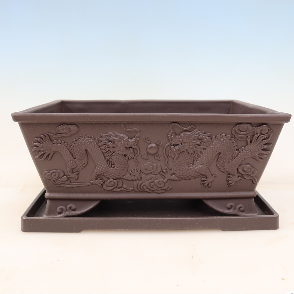 Bonsai-pot + schotel, kunststof MP-37 - 28 x 19 x 11,5 cm